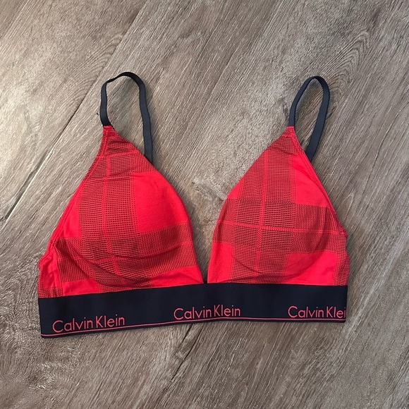 Calvin Klein Red and Black Bra - Picture 1 of 3